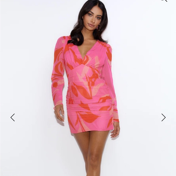 HELLO MOLLY LUXE BOAT PARTY MINI DRESS PINK SIZE 6 - Picture 3 of 11